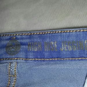 Light blue high waisted jeans